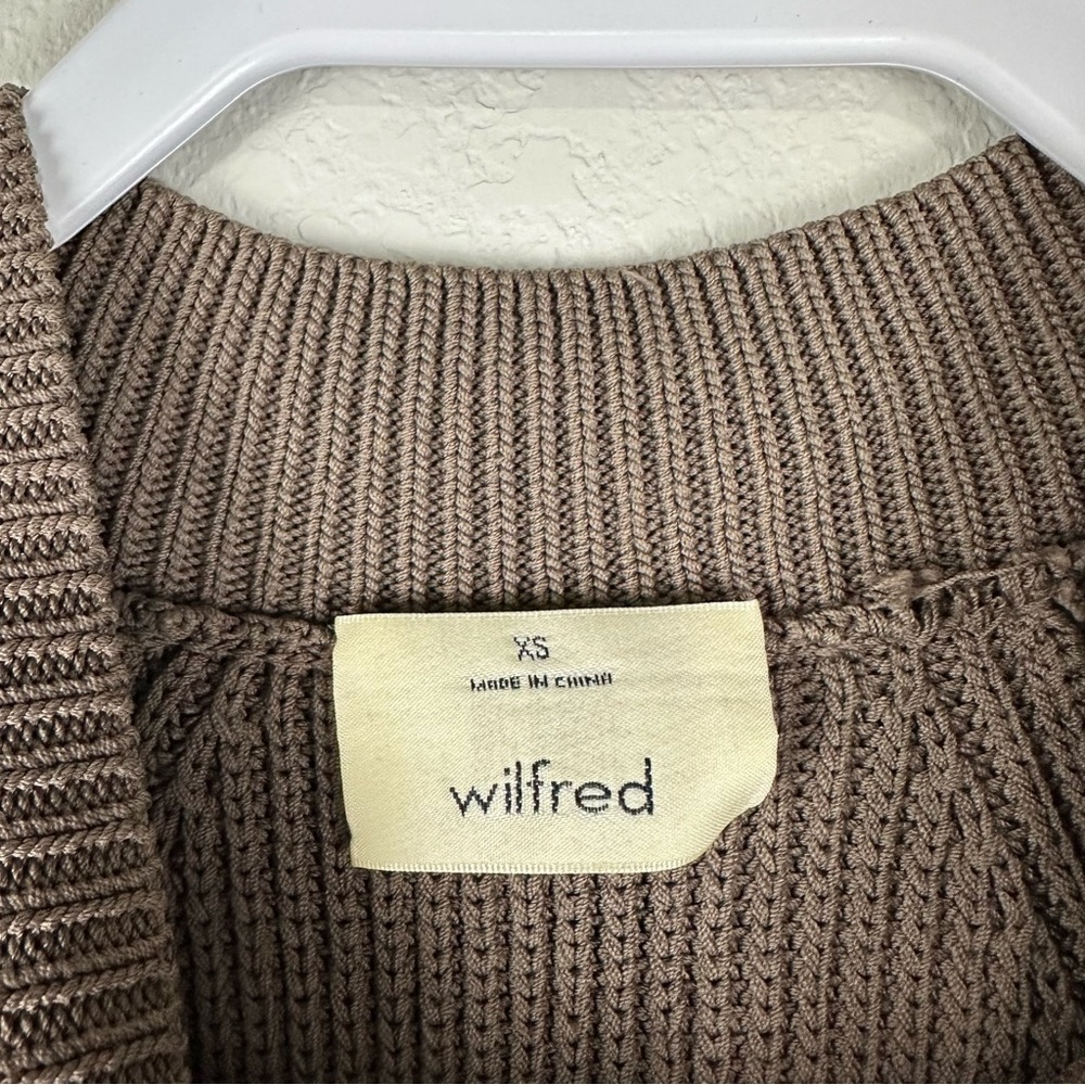 Wilfred Aritzia Brown Crevier Knit High Neck Sweater Tank Top Size XS - Picture 3 of 5